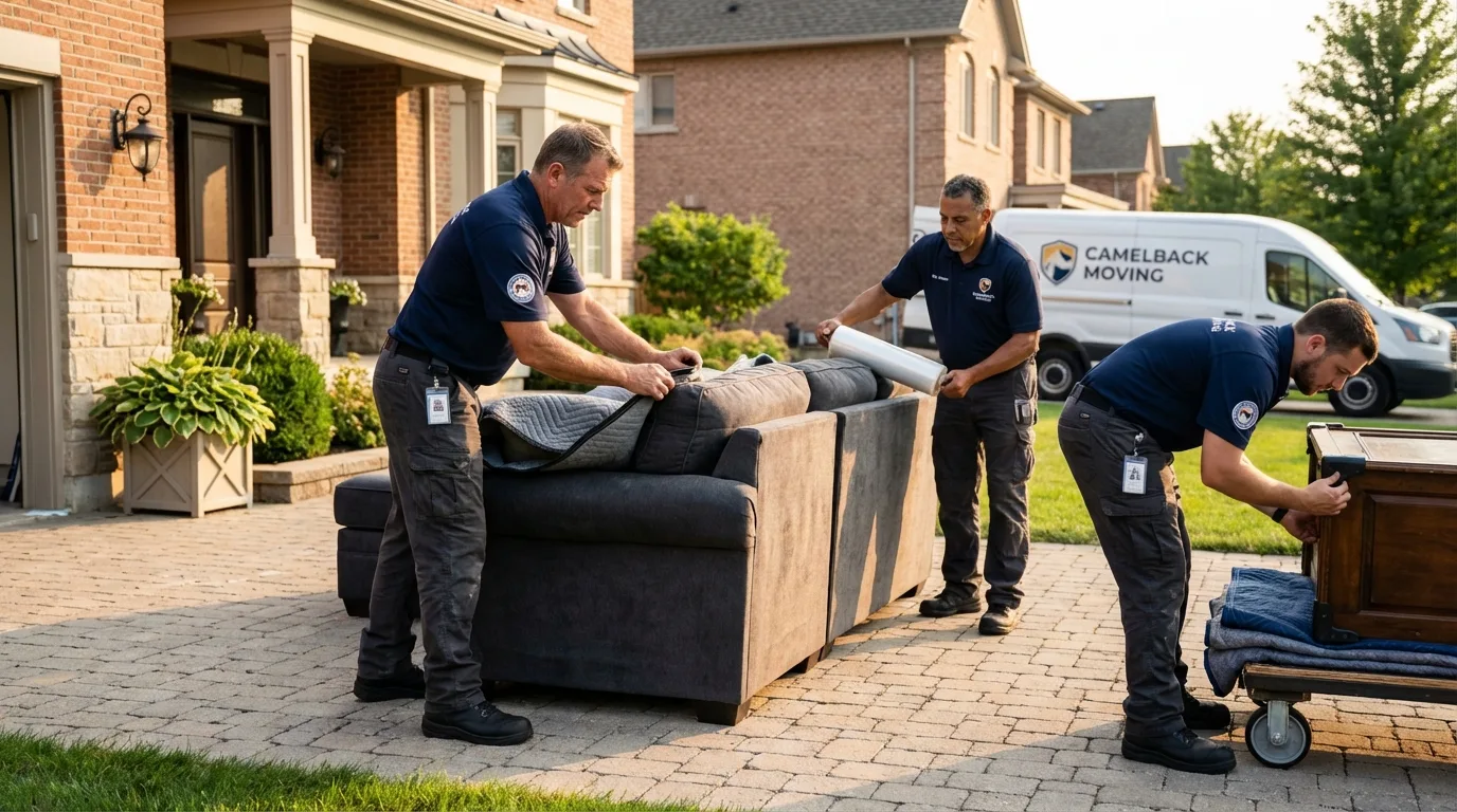 Large estate moving crew wrapping furniture in Krotz Springs, LA