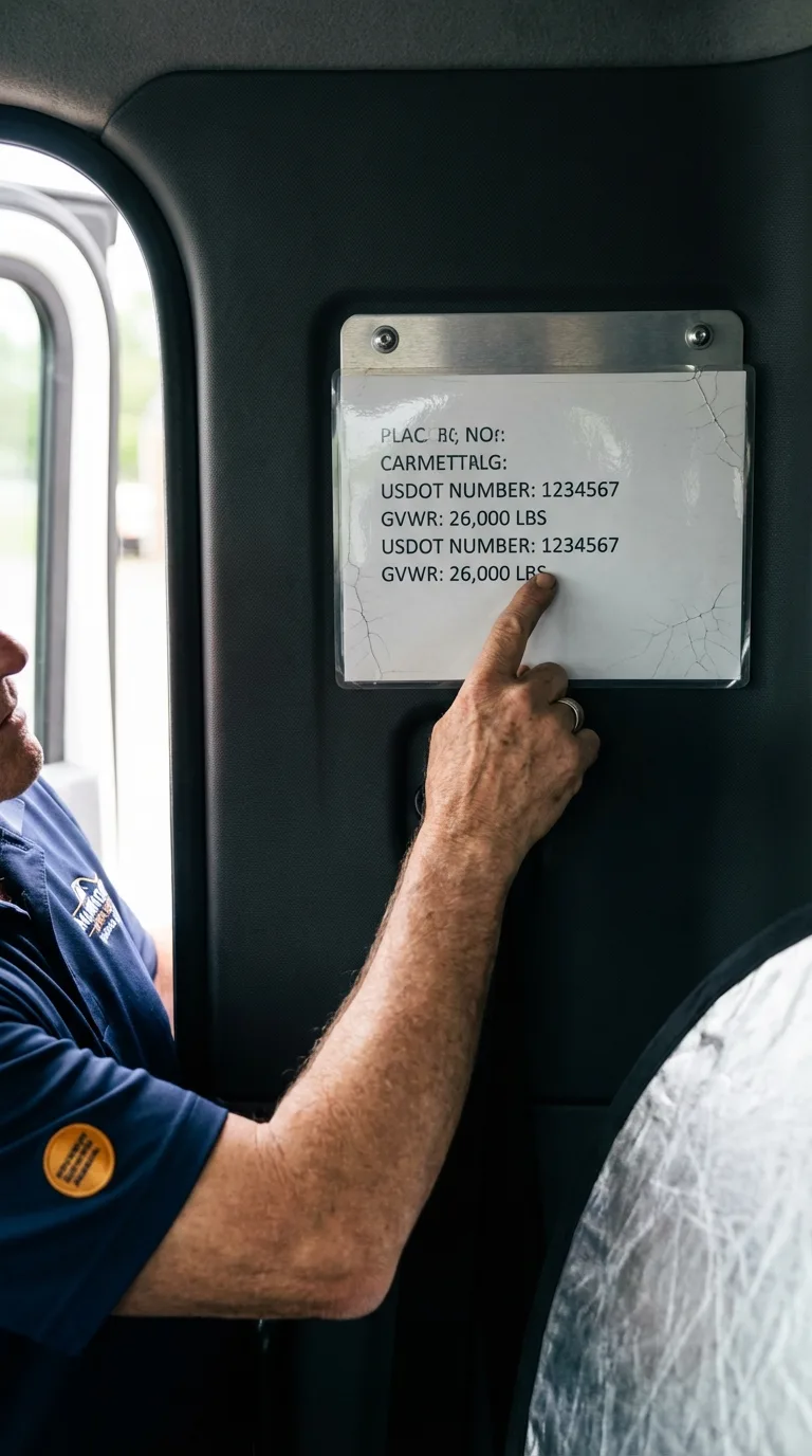 USDOT licensing placard verification in Krotz Springs